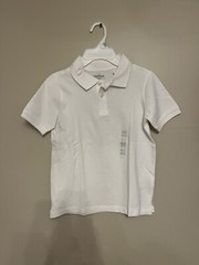 NEW Oshkosh Boys Size 8 School Uniform Polo Style Shirt Short Sleeve White