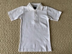 New Boy’s Taphuco Uniform Solid White Classic Polo Shirt Boy’s Sizes 4 5 6