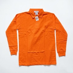 Galaxy School Uniform Polo Shirt Long Sleeve Orange Gold Size 16 New In Pack