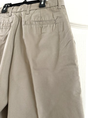 Men’s Boys Work / School Uniform Shorts Size 29 Khaki Tan 10″ inseam Flat front