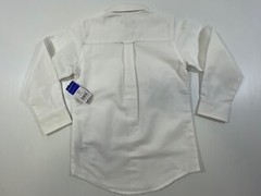 George Boys Cotton Blend White Long Sleeve Collar Oxford School Uniform Shirt S