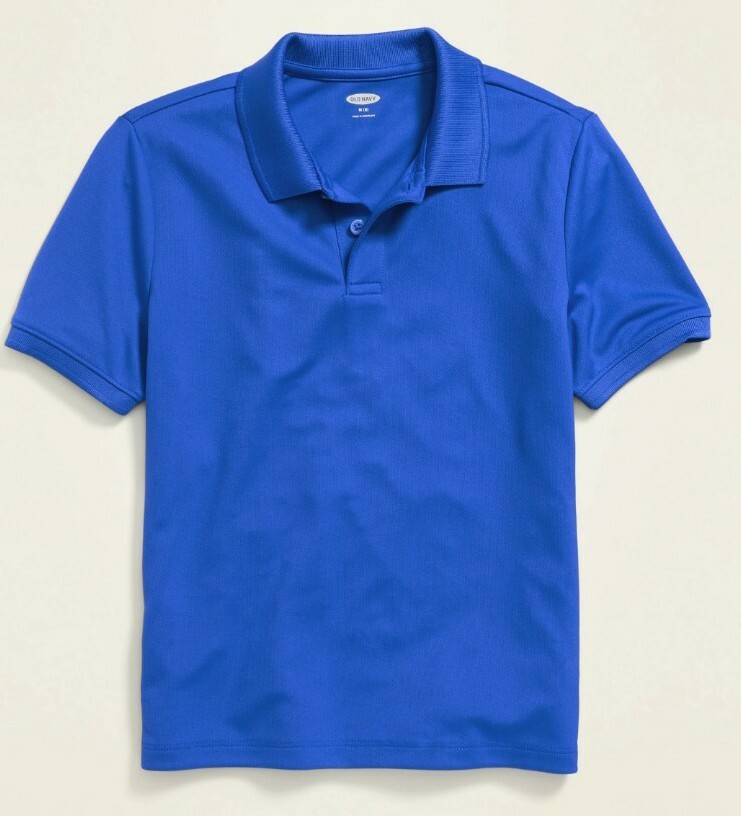 Moisture Wicking Uniform Polo For Boys Small (6-7) Old Navy (Blue Tango)