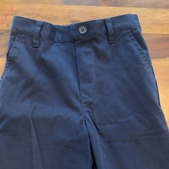 French Toast Boys 3 Pair School Uniform Elastic Back Pants size 6 Tan & Navy