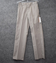 Dickies School Wear Boys 18 RG Gray Pants 26×30 Flat Front Straight Leg Uniform