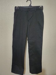 French Toast Boys Relaxed Twill Uniform Pants Black Power Knees Adjustable Sz 8