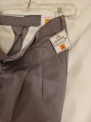 NWT A+ Easy Care Boys Grey School Uniform Pants Size 27×22.5 Husky Large 14
