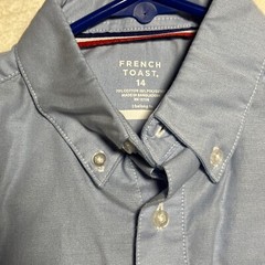 French Toast Size 14 Short Sleeve Button Down Uniform Shirt Light Blue (#11)