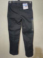 French Toast Boys Relaxed Twill Uniform Pants Black Power Knees Adjustable Sz 8