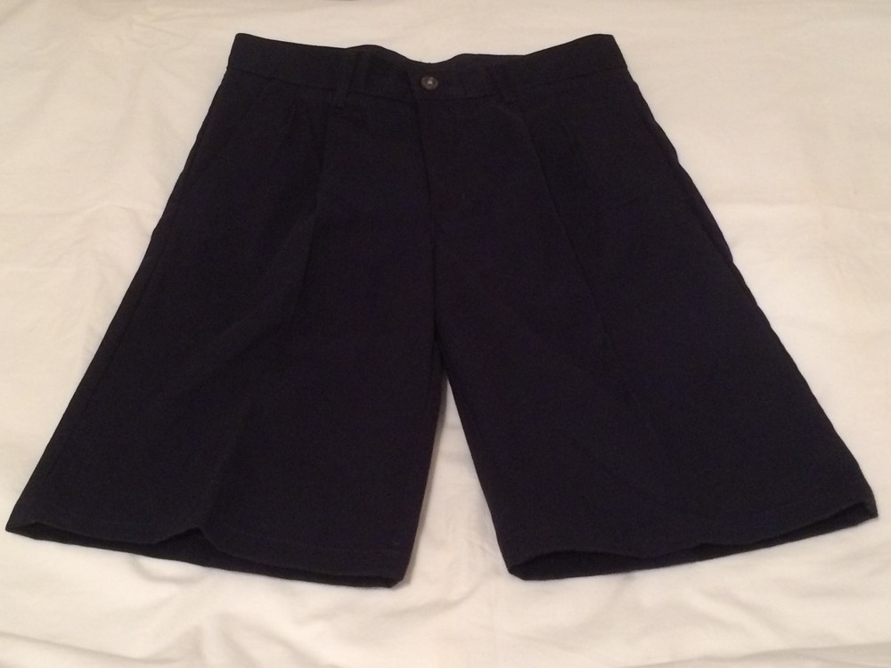 CHAPS School Approved Uniform SHORTS Boys 16 Navy Blue Pleated Front – NEW