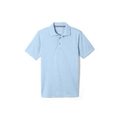 French Toast Polo Shirt Boys Light Blue 100% Polyester Short Sleeve, Size XS