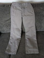 Boys School Uniform Tom Sawyer Elderwear Flat Front Gray Pants Sz 12 Regular