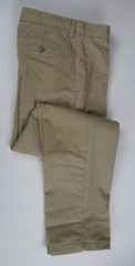LANDS END Khaki School Uniform Plain Front Chino Pants Boys 18 INSEAM 26″ NEW