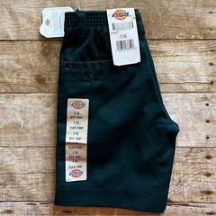 Dickies Boys School Uniform Shorts Hunter Green Plain Front Size 5 RG W735159