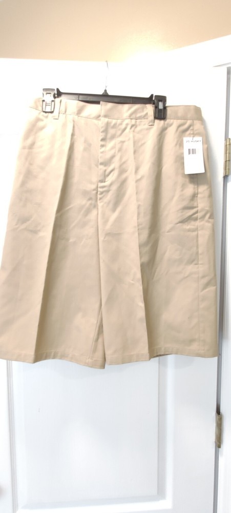 BOYS 20 Husky KHAKI FRENCH TOAST SCHOOL UNIFORM SHORTS ADJUSTABLE WAIST