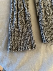 St Johns Bay Boys Size M Gray Knit Long Sleeve Dressy Crew Cable Neck Sweater