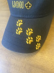 Cub Boy Scout Uniform Lion Hat Youth S/M Strap Back BSA Scouting America Navy