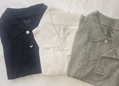 The Children’s Place Boys Uniform Polo Shirts 3-Pack M (7/8) Solid Piqué