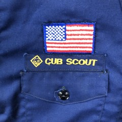 Vintage Boy Scouts Of America Shirt Youth S Blue Cub Scout Uniform Patches 80s