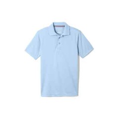 French Toast Polo Shirt Boys Light Blue 100% Polyester Short Sleeve, Size XS