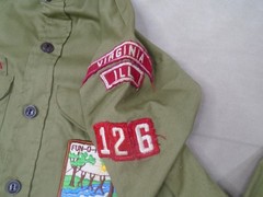 Vintage Boy Scouts of America Shirt Youth 12.5 Olive Green Official Sanforized