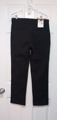 French toast relaxed Straight Black School Pants size 16 husky NWT