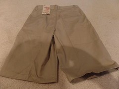 Boys, Arizona Jeans, School Uniform Shorts, Size:10, Pleated, Khaki, NWT
