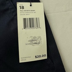 Boys French Toast Shorts 18 School Uniform Navy Elastic Waist 12″ Inseam New