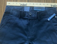 Nautica School Uniform Pants Boys 16 Regular Blue Stretch Waist Double Knee NWT