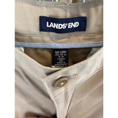 Lands’ End Boys Khaki Pants Size 20 Adjustable Waist NWT School Uniform