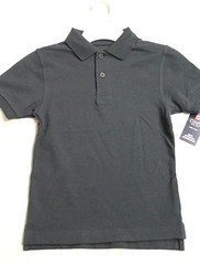 CHAPS Boy Size M 5-6 Navy Blue Polo Shirt School Uniform Shirt NEW