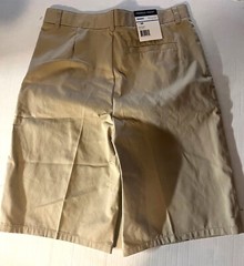 French Toast Boy’s Shorts School Uniform, Camping Size 20 Beige Long Inseam NEW