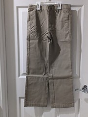 New Boys Cherokee Uniform Pants Size 10 Flat Front Adjustable Waist Khaki Color
