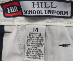 NWT! Boys Hill School Uniform Navy Blue Pants Size 14 [JJ25]