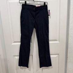 Chaps Boys Navy Blue Stretch Skinny Bootcut School Uniform Pants Size 12 Regular