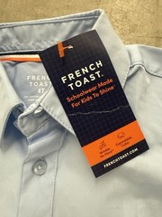 French Toast Light Blue Dress Shirt Size 4T