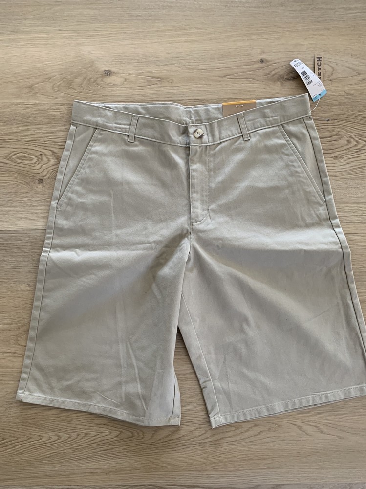 Dockers Uniform Khaki Chino Boys Shorts Approved Boy’s HUSKY 33~Stretch New