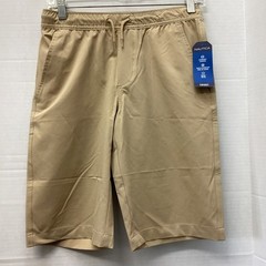 Nautica Boy’s School Uniform Shorts 261 Med Khaki NUFCC46F Size 14 Reg New