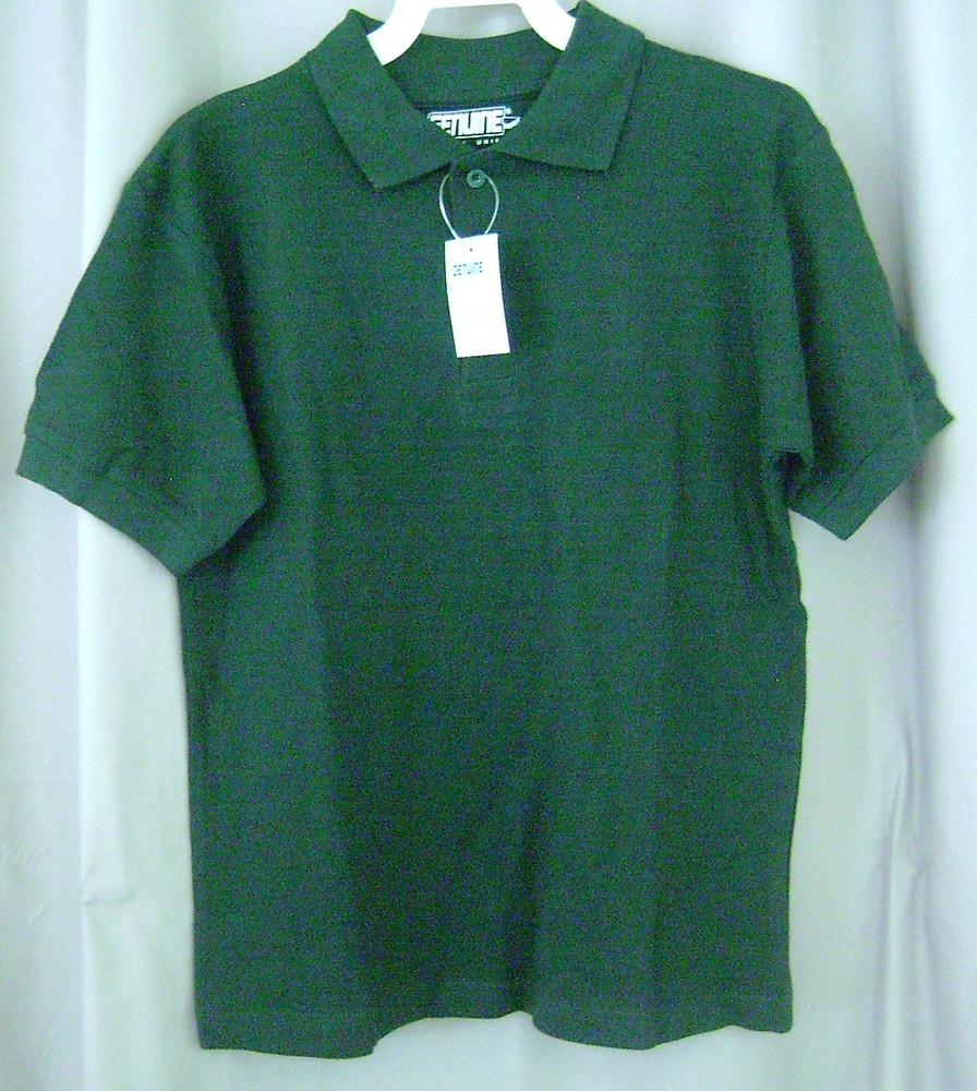 bsu020 New Genuine School Uniform Green Polo Shirt SZ S 4 M 5 6 10 12 L 14 16