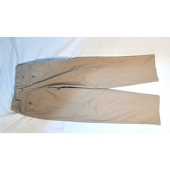LANDS END Khaki School Uniform Plain Front Chino Pants Boys 14 Slim INSEAM 27″