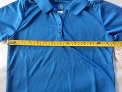 Wonder Nation School Uniform Pique Polo Shirt Boys Size M 7-8 Blue Short Sleeve