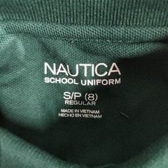 Nautica School Uniform Youth Polo Shirt S 8 Regular Cotton Blend Green 153