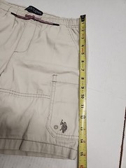 Kids Shorts US Polo Assn Size 10/12 Flat Front Cotton Light Beige