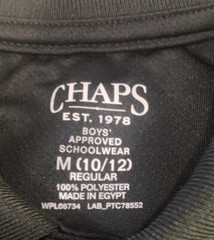 CHAPS Approved Schoolwear~Lot of 2~Boy’s Short Sleeve Polo Shirts~Size M (10-12)