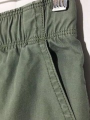 Lands end boys active chino shorts Sz M Green Cotton Pull on Elastic Waist