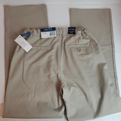 Nautica Flat-Front Twill School Uniform Pants N851049E Big Boys Khaki Size 20