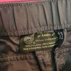 Boy Scouts Convertible Cargo Pants Zipper-Off Legs Olive Green Size XS Adjust