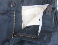 LANDS END Navy School Uniform Elastic Waist Pull-On Pants Boys 18 NEW