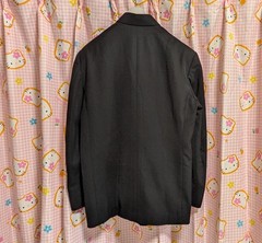 ^_^ Japanese SchoolBoy Uniform . Excellent . Black L~ XL. School Logo Button. 1