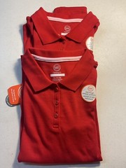 Lot Of 2 Wonder Nation School Uniforms SS Polo Youth XL (14-16) Red SKU A48