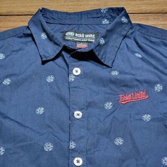 Ecko Unltd. Full Button SS Dark Navy Boys Logo Shirt – Size 7
